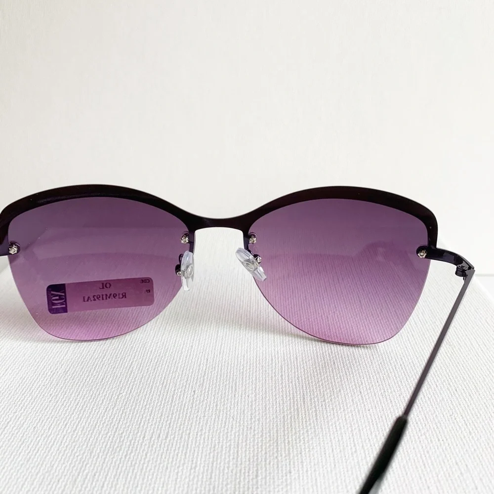 NWT semi rimless purple sunglasses